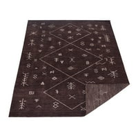 Rugsotički tepisi Ručni loot, prostirka savremene svile, smeđa, bež, 5'x8 '