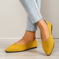 Ženske casual cipele veličine dame modne čvrste boje prozračne mrežice u komfora ravne casual cipele