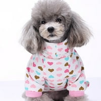 Park Payamas pidžama, crtani tisak za pse s dugim rukavima za malog pasa mačjeg kombinezona Pajamas