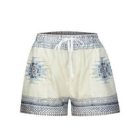Žene Comfy CrckString Ležerne prilike Elastični struk Vintage Shorts Lather Beach Lagane kratke hlače