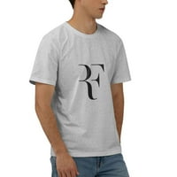 Muškarci Roger-Federer Službena majica meka majica s kratkim rukavima X-Veliki sivi