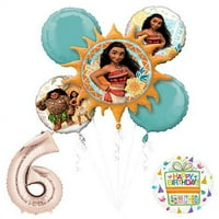 Moana 6. rođendanska zabava i princeze balon Bouquet Detaos
