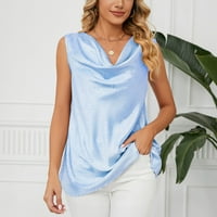 Smihono Clearsance Ljetne košulje za žene udobne casual bluze Snakeskin tisak V-izrez majica bez rukava