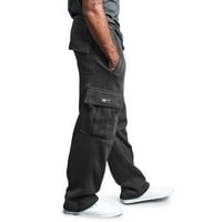 Muškarci Ležerne hlače užasnica labava struka Solid Bool Pocket pantalone labave sportske pantalone