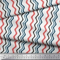 Soimoi pamučna kambrična tkaninska tkanina valovi umjetničkih tkaninskih otisaka sa dvorištem širom