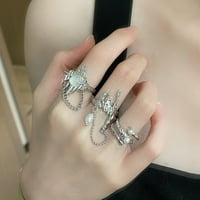 Prstenovi za žene - Gotički nepravilni Fau Moonstone Tassel Imitacija biserna prerušiti se - metalni