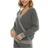 Buigttklop Nema granica džemperi za žensko čišćenje Žene Ležerne prilike na dugim rukavima Bluza za