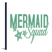 Mermaid odred - Seafoam Zeleni tekst - Lintna Press Artwork