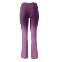 Wendunide ženske hlače Žene gradijentni ispis Yoga hlače čizme Cut High Squik Work Milmings Elastic