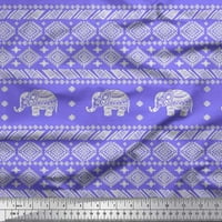 Soimoi pamučna voija tkanina Aztec i plemenski slon životinjski ispis tkanina sa širokim dvorištem