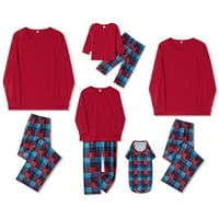 Crvena božićna pidžama za porodicu - podudaranje pidžama, kaj