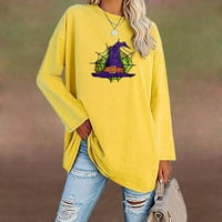 Ženska dukserica Jesen i zimske hollowene grafičke majice Trendy casual labav dugih rukava s dugim rukavima