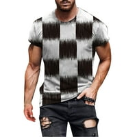 Sanbonepd Muške košulje muške ležerne ulice 3D digitalni ispis okrugli vrat kratki rukav majica