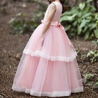 Djevojke Rođendanska haljina Formalna haljina za djevojke Cvjetni cvijet Princess Tulle Mesh rukava