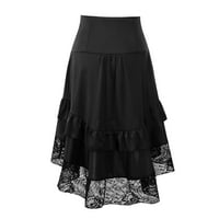Kiplyki Cleariance Women Vintage suknje stil čipke za čipke uboda srednje suknje