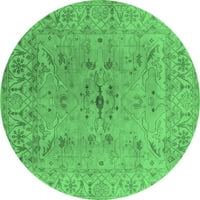 Ahgly Company u zatvorenom okruglu Oriental Emerald Zelene tradicionalne prostirke, 3 'Round