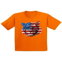 Neugodni stilovi Američka zastava Tiger Omladinska majica Nezavisnost Day Pro America Tiger Majica za dječje Dječje poklone Pro Amerika Tiger Majica za djevojke Tiger Pokloni USA Zastava Stylish Ispiši samo na poleđini