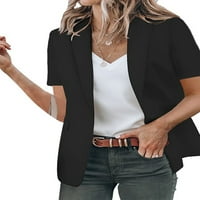 Haite s kratkim rukavima Blazer za žene Blazers Blazers Office Business Jackets Lažni džepni džepni
