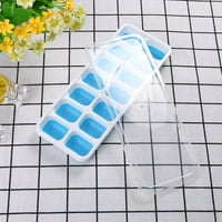 Pokrivena posuda za ledenu kocku set sa kockicama leda kalupi fleksibilna gumena plastična kuekondija