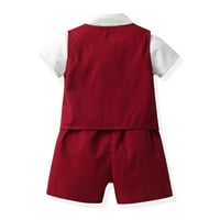 Toddler Boys Outfit Sets Boy Majica kratkih rukava Majica TOPS prsluk kratke hlače Child Dečiji gospodin Outfits