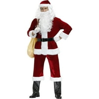 Uorcsa komforan božićni kostim Santa Claus odijelo Cosplay tiskani muški set vino