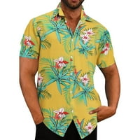 Muška košulja Ležerne prilike modernog proljeća ljetna havajska plaža tropsko dugme tiskane majice kratkih
