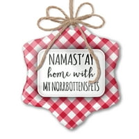 Božićni ukrast Namast'ay kući sa mojim Norrbottensfers jednostavnim izrekama Crveni plairani neonblond