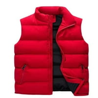 Paille muška odeća patentni zatvarač prsluk u do vršne jakne za vrat topli vanjski kaput prsluci crveni