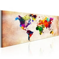 Canvas Print - Mapa svijeta: Šareni ramble