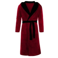 IOPQO Plus veličine za ženske odjeće od rukave zimskog ogrtača s šal za punjenje plišani ogrtački kaput