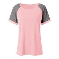Ženska ljetna majica casual okrugli vrat Modni labavi bluza s kratkim rukavima 3xl