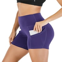 Ženske joge kratke hlače visoki trening za struk Sportske kratke hlače Ležerne atletska djeluje za trening