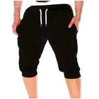 Muške hlače sa elastičnim strukom Ljetni muškarci teretane treniranje Jogging srednje hlače Fit elastične