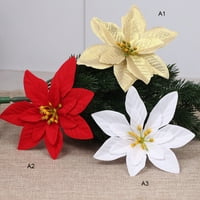 Božićne umjetne tkanine cvjetne glave DIY božićno stablo rattan vijenac cvijet aranžman za ublažavanje