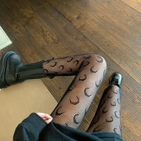 Hesxuno seksi ribnjačke čarape žene seksi čarape mjesec print šuplje mrežice mrežasti mrežica pantyhose