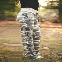Ženske hlače Ispružene ispisa Duge široke noge Ležerne prilike modne hlače
