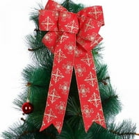 Božićni luk vijenac sa LED lakim DIY zanatskim zanata za božićno stablo Dekoracije za dekor multikolor bowknot vijenac za domaće ukrase svadbe