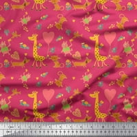 Balon od tkanine Soimoi poliestera, cvjetni i slatki životinje crtani tkanini tkanine sa dvorištem širom