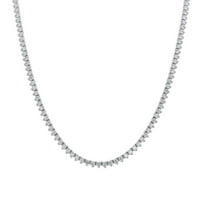 5.50ct prirodni okrugli dijamantski ogrlica od tenisa 14k bijeli zlatni Božić