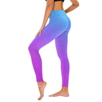 Sportske hlače Atletska djela, Stretch Yoga Tajica Fitness Trčanje Teretana Sportska dužina Aktivne hlače Yoga pune dužine hlače ljubičaste 8
