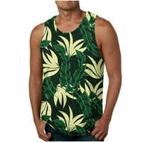 Muški tenkovi majica bez rukava stilski havajski tropski grafički grafički of thotk džemper Classic
