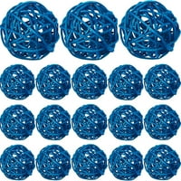 Dekorativne kuglice. Blue Wicker Rattan Balls.Bird igračke.Decorativne twig sfere za zdjelu središta.