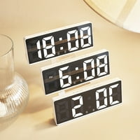 Digitalni sat Veliki prikaz Ogledalo LED spavaćih soba Budilica sa dvostrukim alarmima za dekor domaće