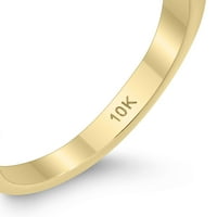 Ženski sapphire i dijamantni cintni prsten u žutom zlatu od 10k