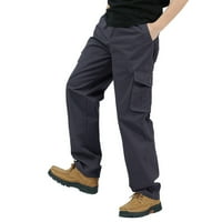 Ketyyh-Chn Mens Dukset labave casual pantalone za muškarce Elastične struine labave hlače Tamno siva,