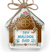 Ornament tiskani jedno oboren pas i mačji tata igračka buldog božićni neonblon