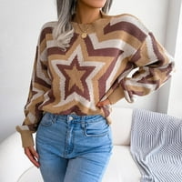 Prevelizirani džemperi za žene modni čvrsti pulover dugih rukava s dugim rukavima pogrdna majica majice