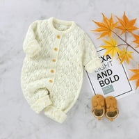 Floleo Girls Kids Outfits Newborn Baby Girls Boys Winter Warm Knit Duweter Tweater ROMPER kombinezon