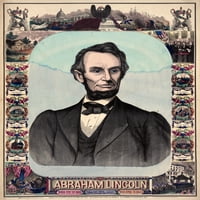 Abraham Lincoln n. 16. predsjednik Sjedinjenih Država. Od graviranja Tuttlea, 1865. Poster Print by