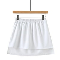 Wendunide suknje za žene slojevita sloj čista stripe ispisa ekstender pola klizanja plus veličina bijela